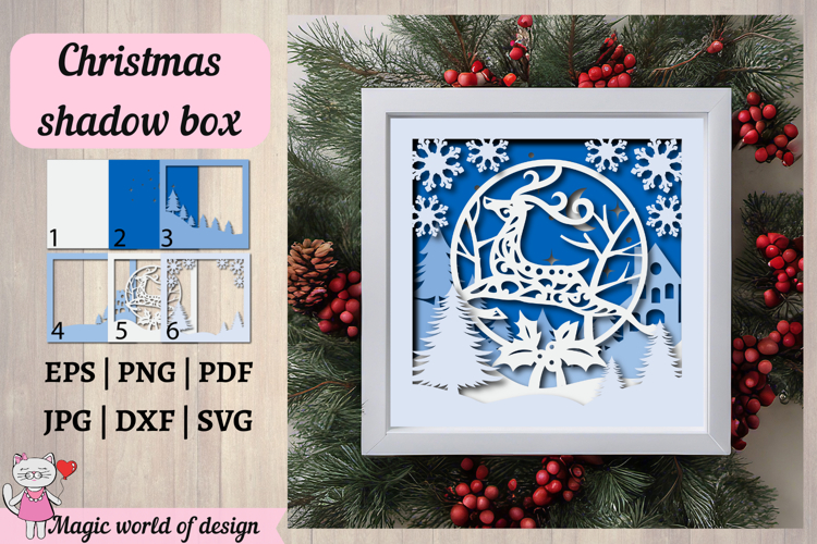 Christmas Shadow Box Svg Image 18