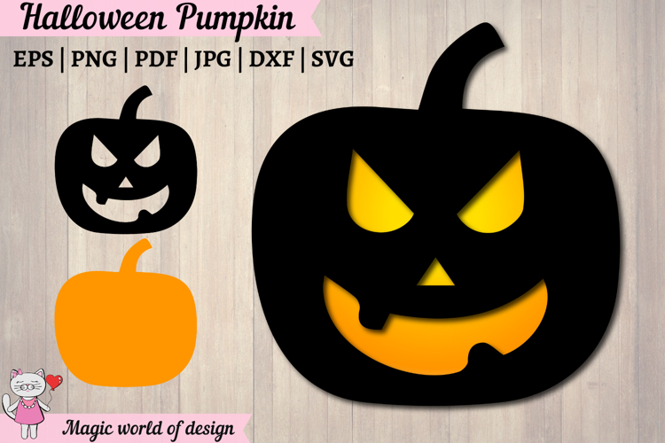 Halloween Pumpkin Paper Cut Files SVG for Cricut Silhouette