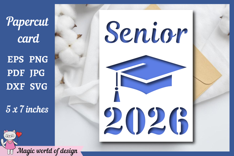 Senior Class 2026 SVG, Graduation Invitation Card svg