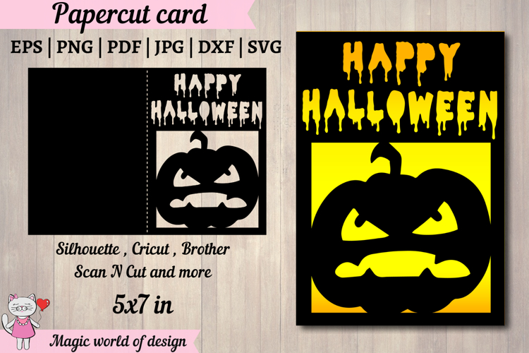 Happy Halloween Terrible Pumpkin Card SVG