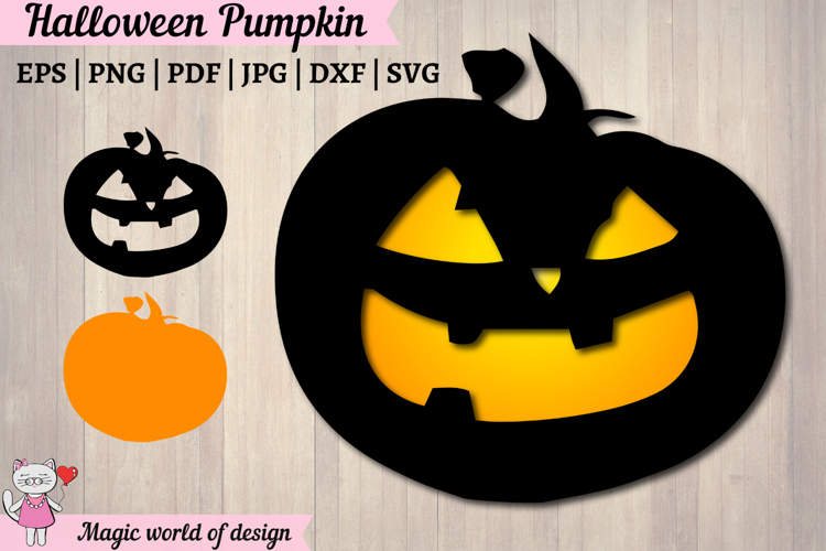Halloween Pumpkin Paper Cut Files SVG for Cricut Silhouette
