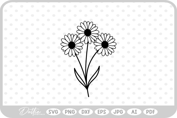 Botanical Wildflowers SVG PNG DXF