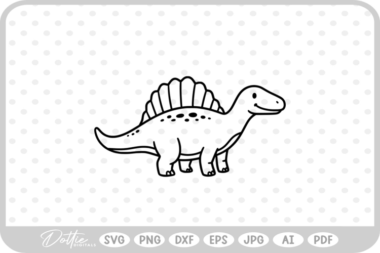 Cute Dinosaur SVG PNG DXF