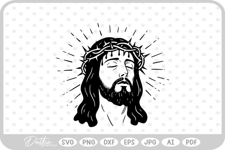 Jesus Face SVG Image 4