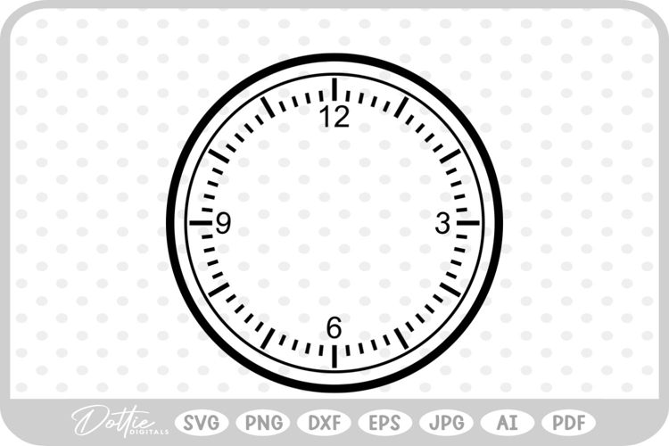 Clock Face Svg Image 6