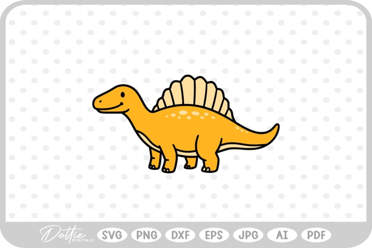 Cute Dinosaur SVG PNG DXF