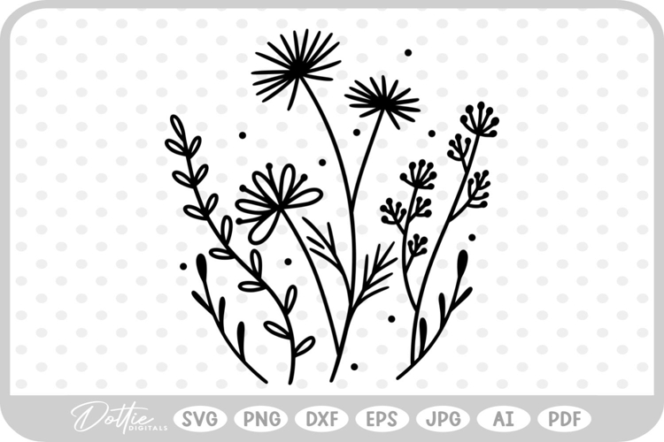 Wildflowers Svg Image 16