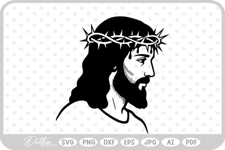 Jesus Face SVG Image 8