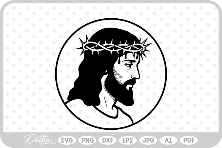 Jesus Face SVG Image 7