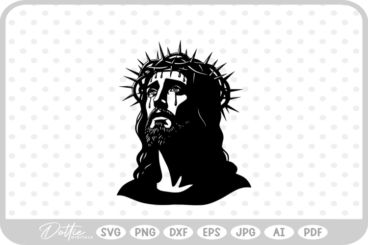 Jesus Face SVG Image 6