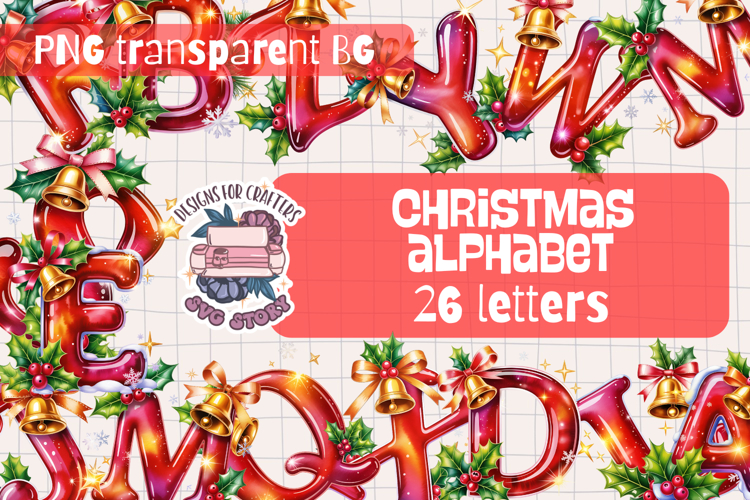 Christmas Alphabet bundle Sublimation Number