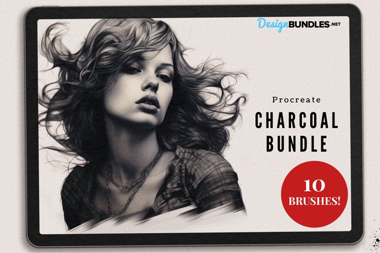 Procreate. Charcoal brush bundle