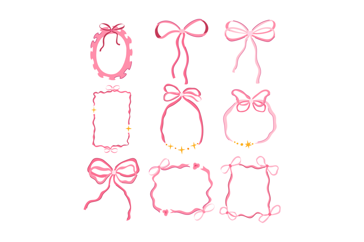 coquette set cartoon