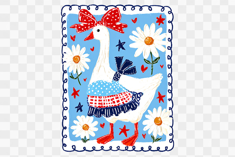 Coquette Goose Patriotic 4th of July PNG Shirt