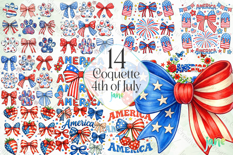 Coquette 4th of July Png Clipart