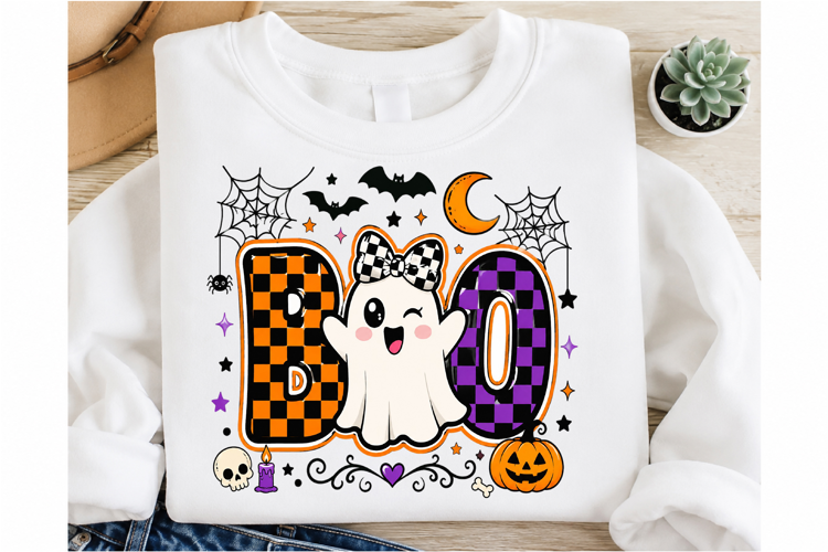 Coquette Boo PNG, Cute Ghost Halloween PNG