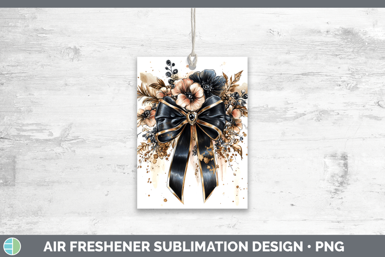 Coquette Bow Black Air Freshener Sublimation Car Freshener D