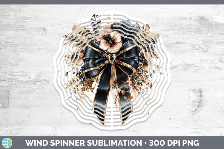 GorgeousCoquette Bow Wind Spinner design.
