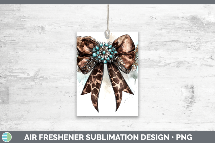 Coquette Bow Cowhide Air Freshener Sublimation Car Freshener