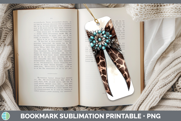 Coquette Bow Cowhide Bookmark Sublimation Printable Designs