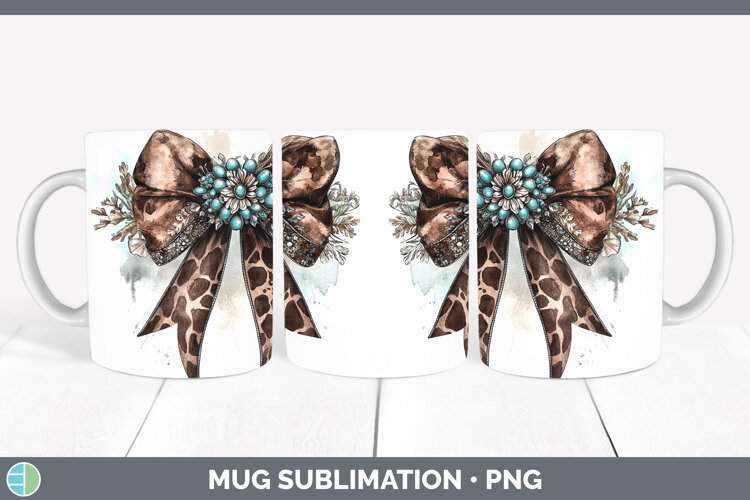 GorgeousCoquette Bow Mug Wrap design.