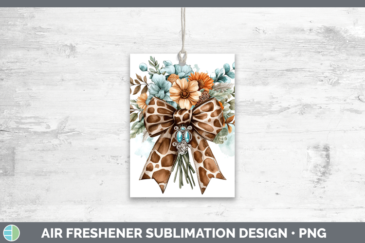 Coquette Bow Giraffe Air Freshener Sublimation Car Freshener