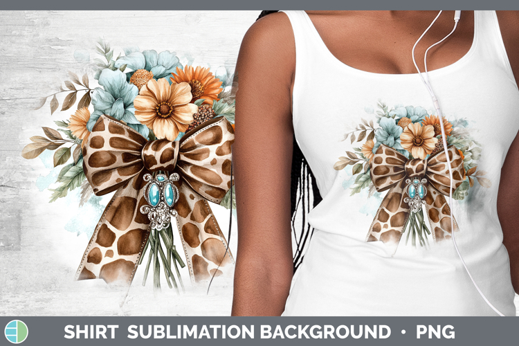 Coquette Bow Giraffe Shirt Sublimation Sublimation Backgroun