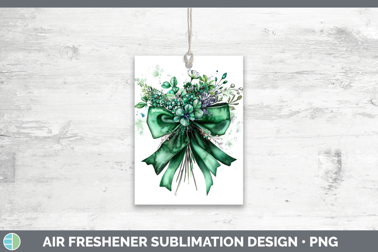 Coquette Bow Green Air Freshener Sublimation Car Freshener D