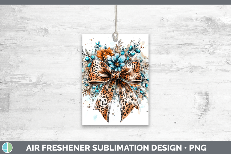 Coquette Bow Leopard Air Freshener Sublimation Car Freshener