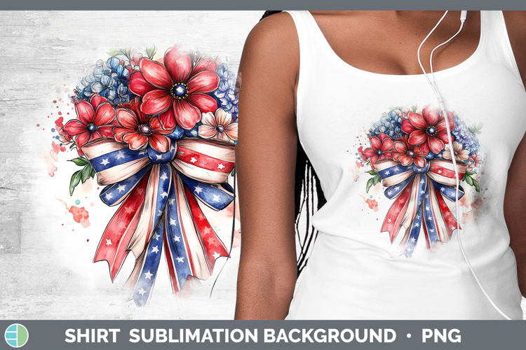 Coquette Bow Patriotic Shirt Sublimation Sublimation Backgro