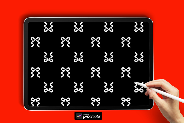 Coquette Bow Pattern Procreate Brush