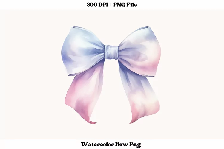 Coquette Bow Png | Bow Sublimation | Watercolor Bow Clipart