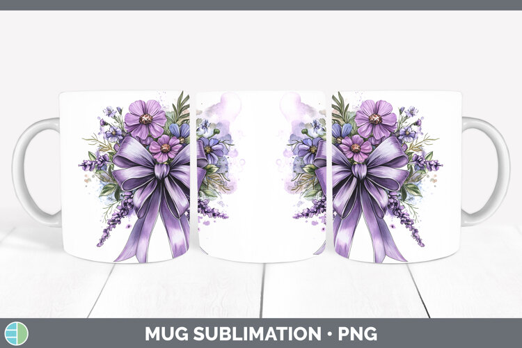 GorgeousCoquette Bow Mug Wrap design.