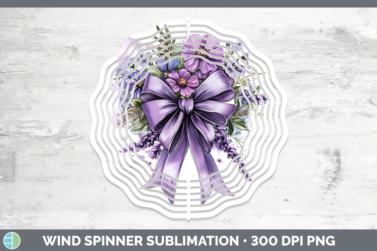 Coquette Bow Purple Wind Spinner Sublimation Spinner Designs