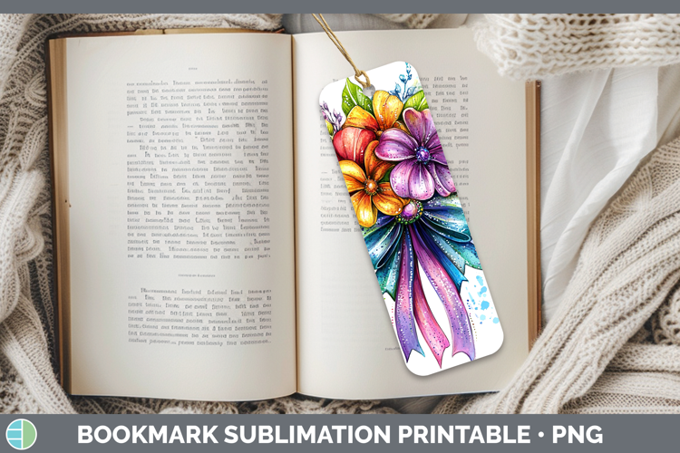 Coquette Bow Rainbow Bookmark Sublimation Printable Designs