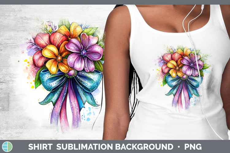 Coquette Bow Rainbow Shirt Sublimation Sublimation Backgroun