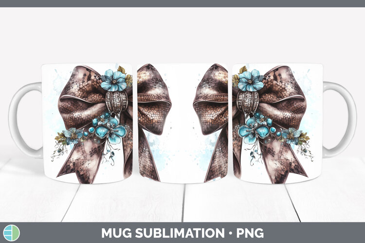 GorgeousCoquette Bow Mug Wrap design.