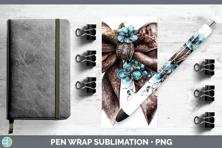 Coquette Bow Snake Pen Wrap Sublimation Pen Designs