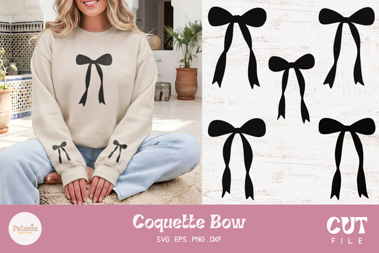 Ribbon Bow SVG | Coquette Bow SVG
