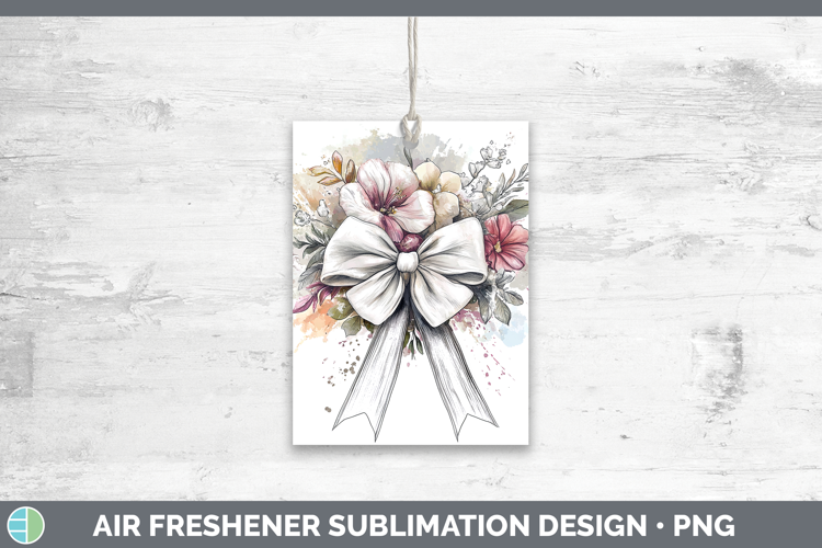 Coquette Bow White Air Freshener Sublimation Car Freshener D