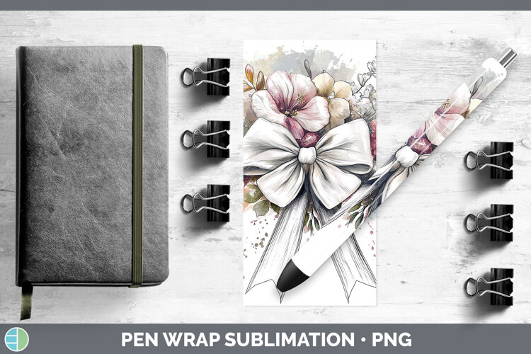 GorgeousCoquette Bow Pen Wrap design.