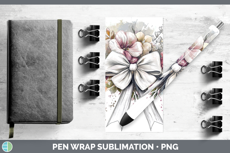 Coquette Bow White Pen Wrap Sublimation Pen Designs