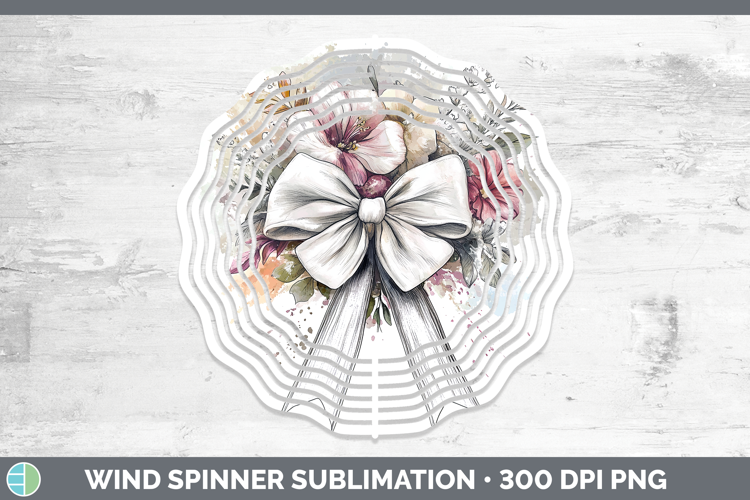 Coquette Bow White Wind Spinner Sublimation Spinner Designs