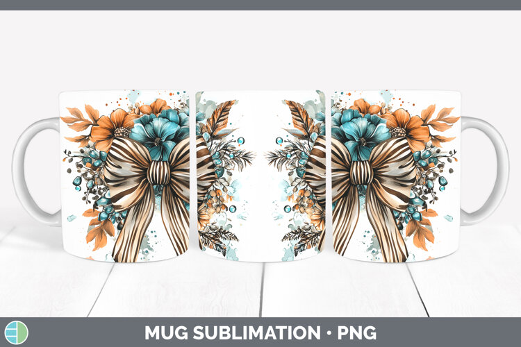 GorgeousCoquette Bow Mug Wrap design.