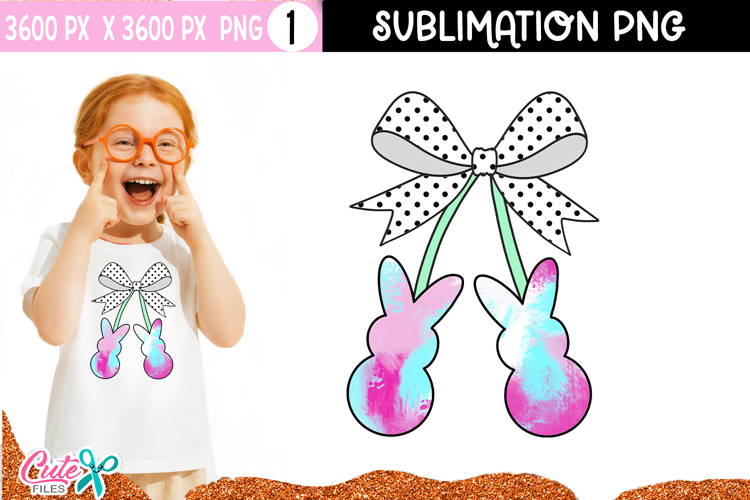 Coquette Cherry Easter PNG | Sublimation Design