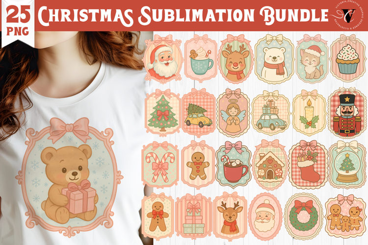 Coquette Christmas Clipart | Retro Christmas png