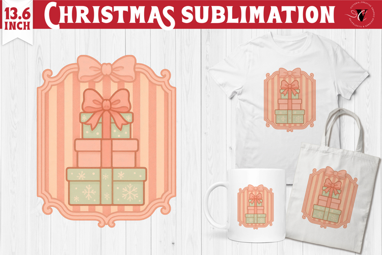 Coquette Christmas Clipart | Retro Christmas gifts PNG