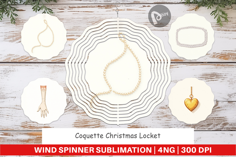 Christmas Coquette Locket Wind Spinner