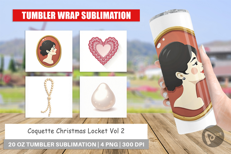 Christmas Coquette Locket Tumbler