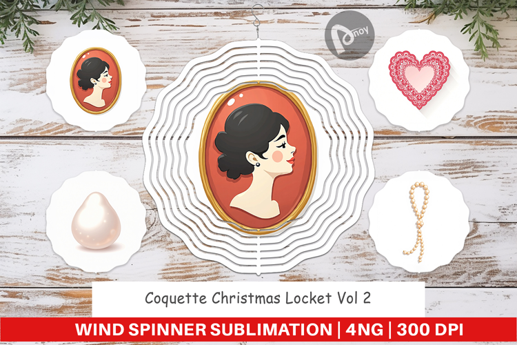 Christmas Coquette Locket Wind Spinner